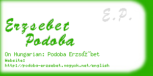 erzsebet podoba business card